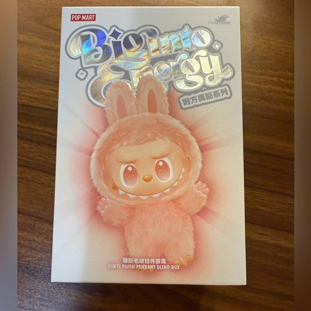 NEW. Pop Mart Plush Pendant Blind Box- Labubu. Big Into Energy- HAPPINESS
